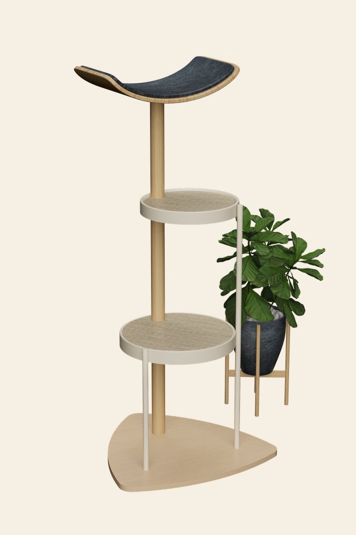 木製キャットタワー wooden cat tower