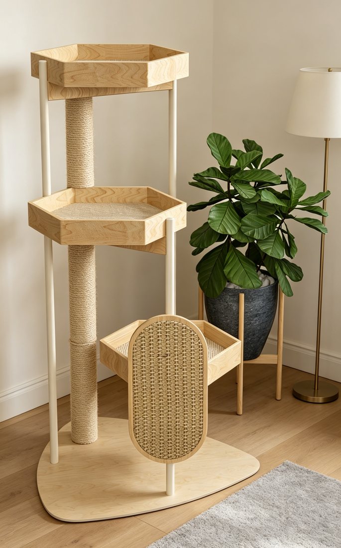 籐デザイン・キャットシェルフ rattan cat shelf